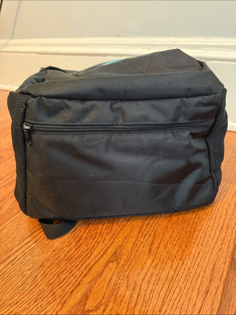 Club 75 Black Women's Backpack with Aqua Logo